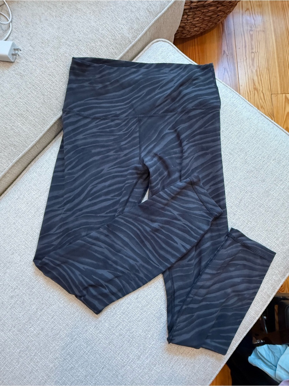 lululemon athletica Black & Dark Gray Zebra Print Leggings